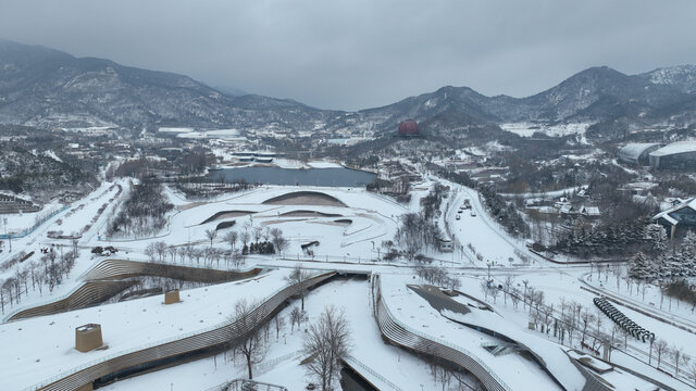 青岛世博园冬季雪景