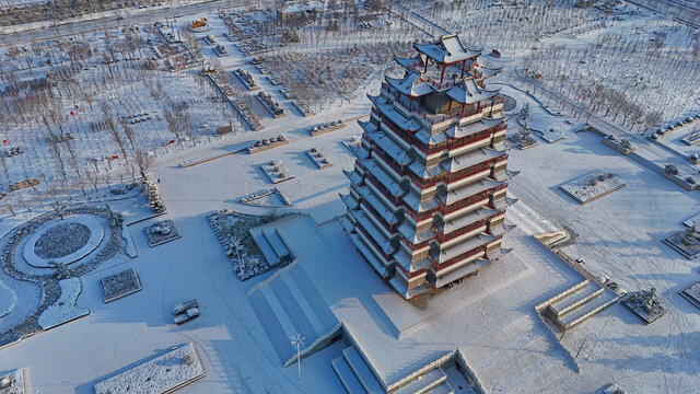 翼云阁雪景