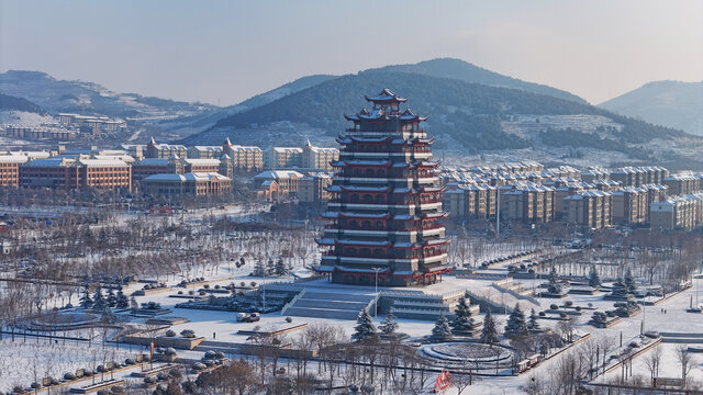 翼云阁雪景