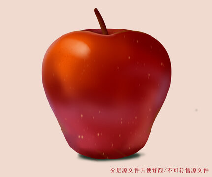 紅蘋果插畫