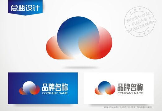 科技云logo云数据标志