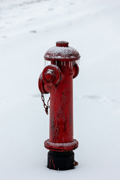 雪中户外消防栓