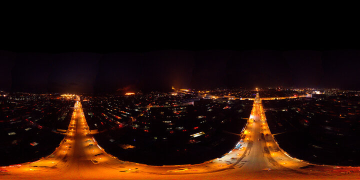 憨山文化旅游景区夜景全景