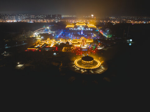 东营广饶孙武湖夜景