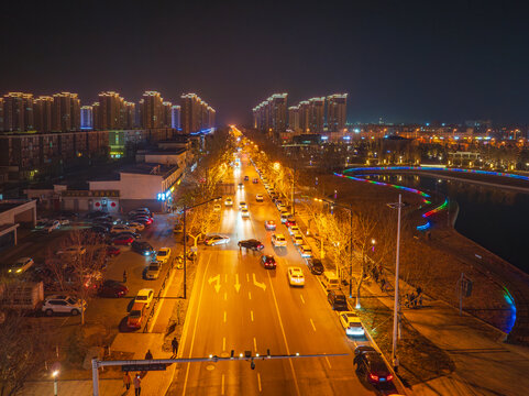 东营广饶西关小镇春节夜景