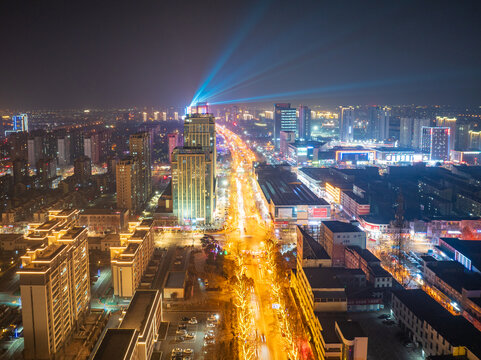 东营广饶西关小镇春节夜景