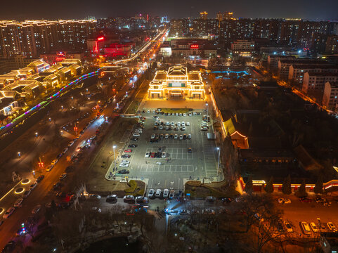 东营广饶西关小镇春节夜景