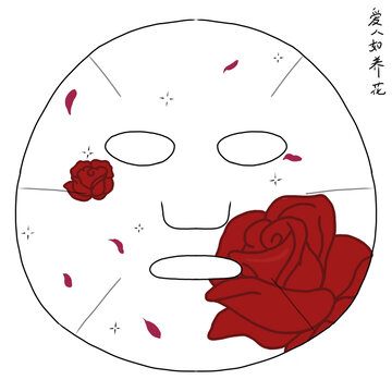 玫瑰面膜愛人如養花