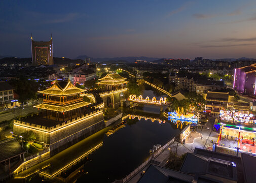 绍兴迎恩门夜景