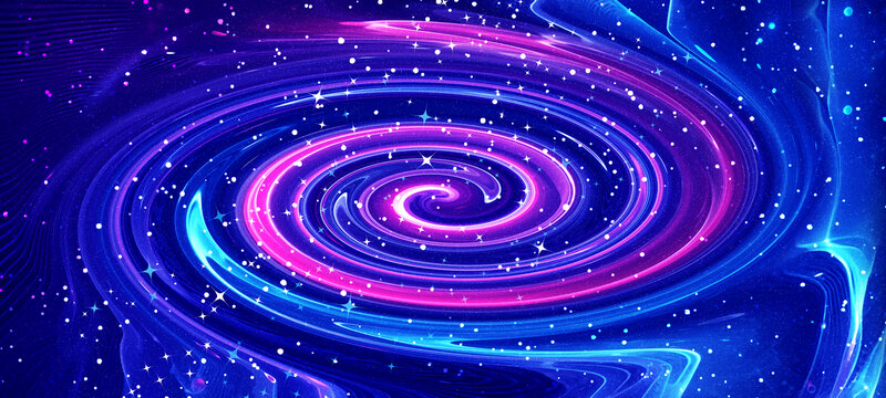 彩色漩渦星空