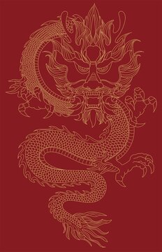 正面龍插畫(huà)
