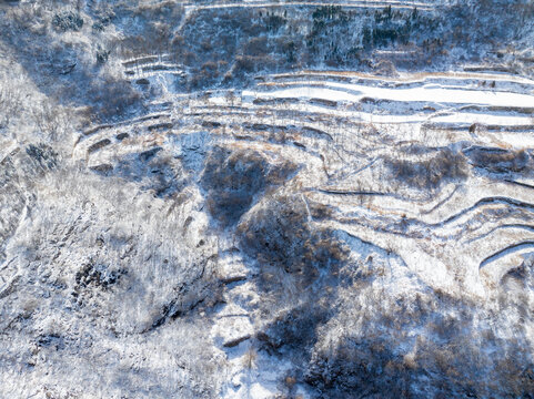 济南拔槊泉村雪景