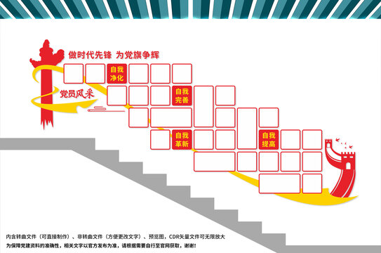 黨建樓梯照片墻