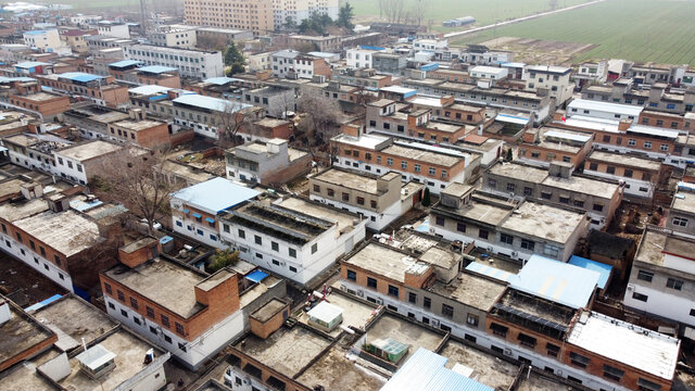 村庄航拍住宅