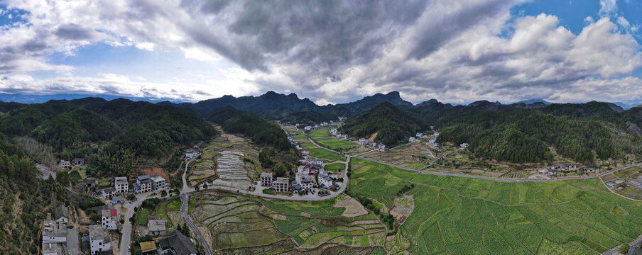 湖南崀山山村风光