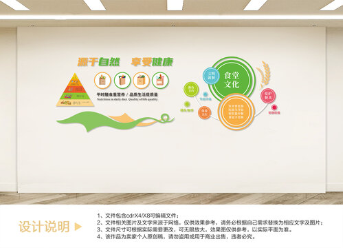 食堂文化墻設計