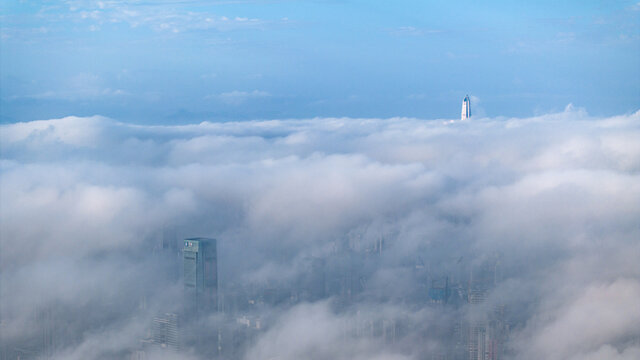 深圳城市环境质量天空云层覆盖