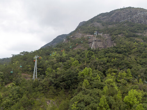 信宜石根山登山缆车无人机航拍