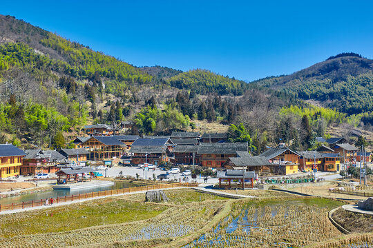 花瑶古寨梯田风景古寨建筑