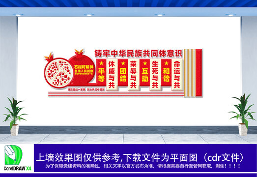 石榴籽精神文化墻