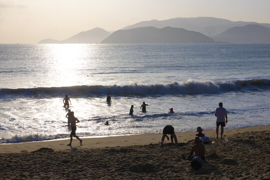 海边落日