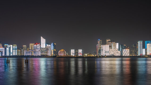 杭州城市CBD夜景