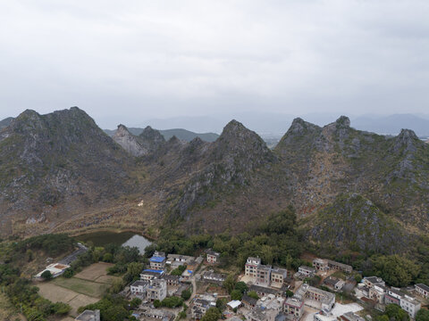 广西玉林北流十万大山航拍