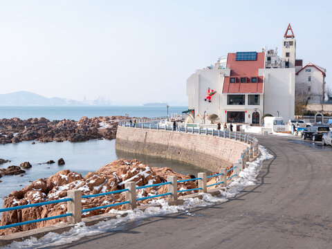 超高清青岛城市风光雪景