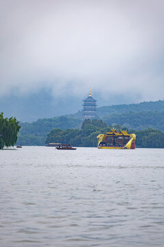 杭州西湖著名景点风光