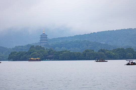 杭州西湖著名景点风光