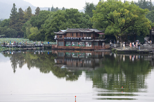 杭州西湖著名景点风光