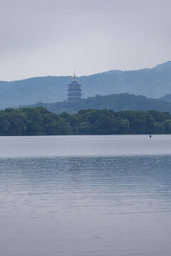 杭州西湖雷峰塔景区