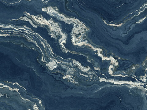 輕奢藍(lán)灰流水流體大理石