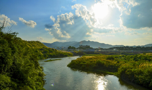 小河风景