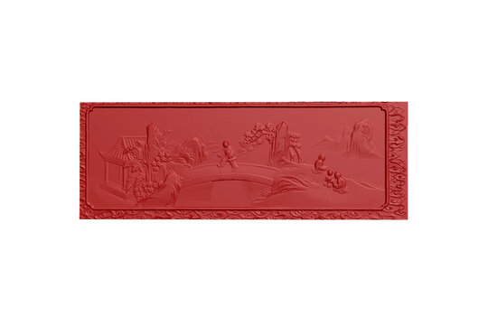 百子圖花紋圖案雕刻