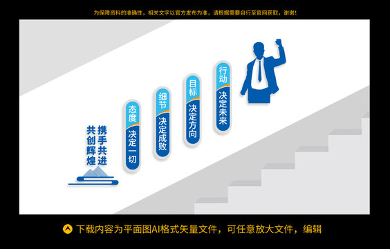 企业楼梯文化墙