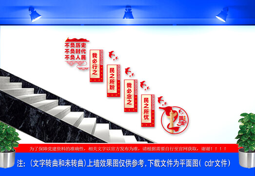 新年賀詞樓梯黨建文化墻