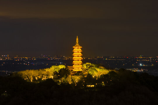 夜景智标塔