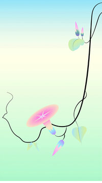 夏季芒種漸變花卉海報(bào)