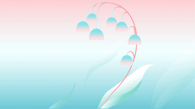 白露秋季漸變花卉海報(bào)