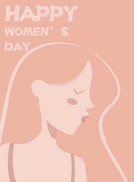 原创三八妇女节手绘扁平插画海报