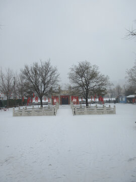 郑州文庙雪景