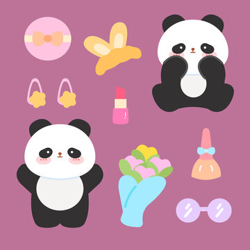 熊猫化妆贴纸