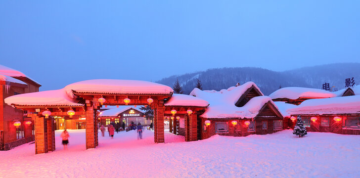 雪乡夜景