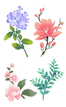 國風(fēng)創(chuàng)意花卉插畫