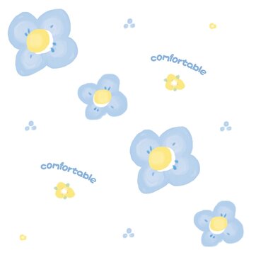 小清新水彩花朵插畫家紡印花圖案