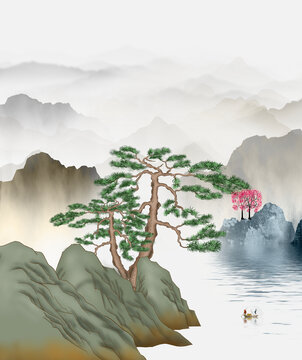 新中式山水畫