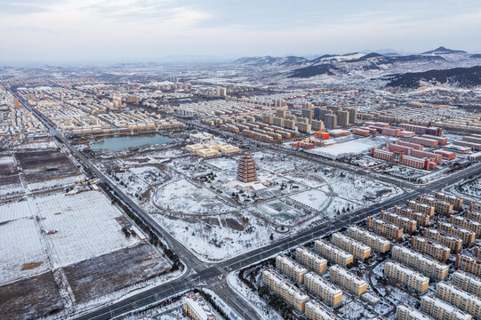 县城雪景