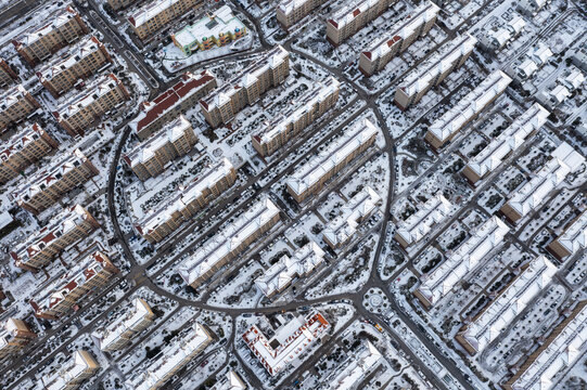 居住区雪景