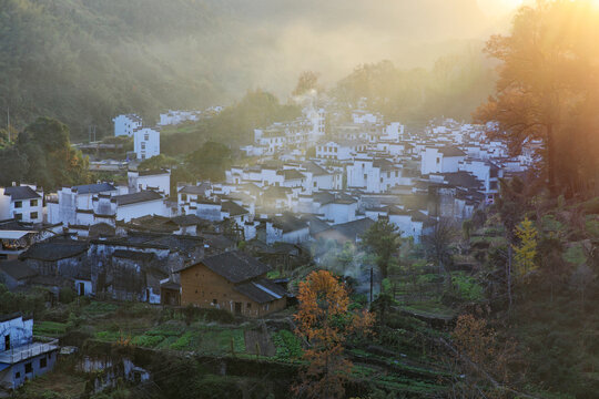 山村秋色